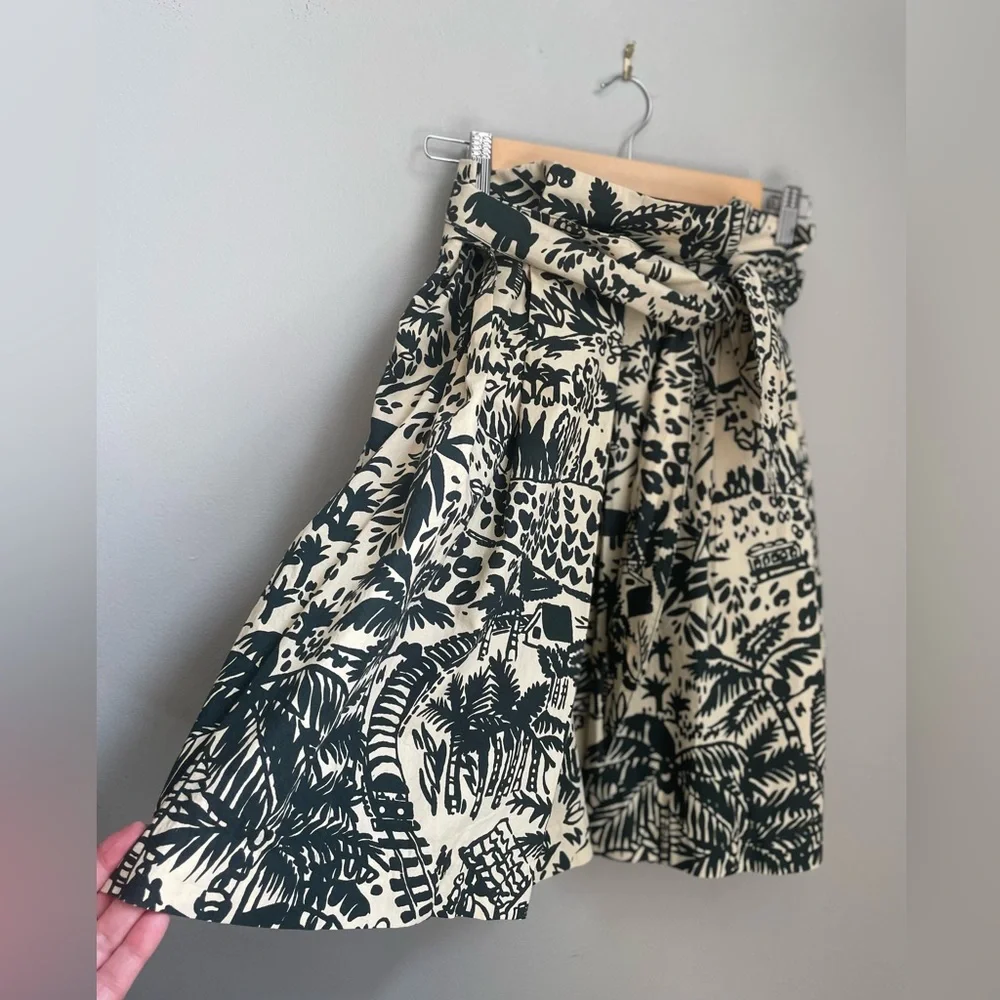 ❤️SOLD Corey Lynn Carter Anthropologie Tropical Vacation Painterly Cotton Skirt - Picture 11 of 15